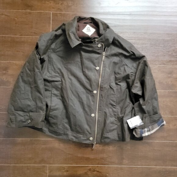 Free People Bib Swing Wax Chore Jacket Womens M Brown Barn Coat Farm Rustic - Picture 2 of 9